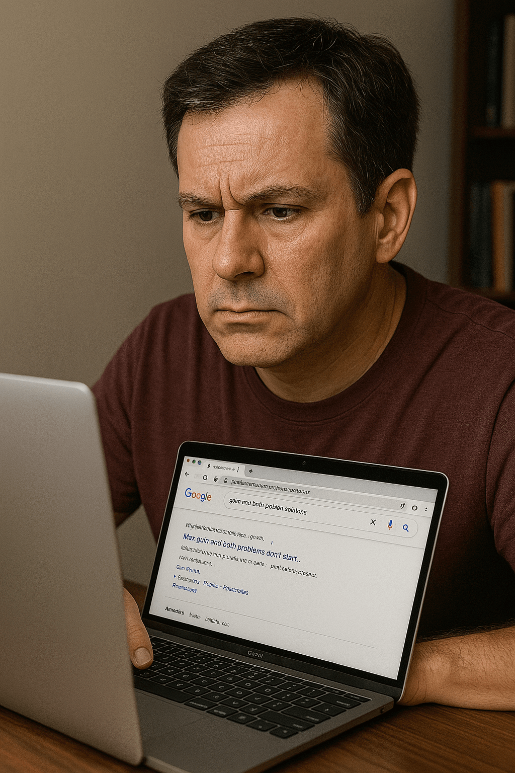 Rahul researching dental solutions